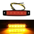 thumbnail image 1 of 12V 6 LED Truck Boat BUS Trailer Side Marker Taillight Indicators Light Lamp, 1 of 11