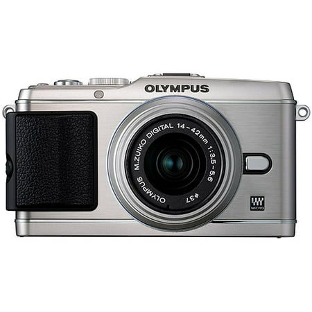 Olympus PEN E-P3 Silver 12.3MP Digital Camera, Silver 4-42mm Lens, 3" LCD Display, HD Video, 3D Photos