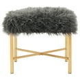 thumbnail image 4 of SAFAVIEH Horace Faux Sheep Skin X-Square Bench, Multiple Colors, 4 of 7