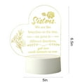 thumbnail image 3 of Lámpara de noche LED acrílica 3D | Regalo del Día de la Madre | Lámpara con forma de tarjeta de felicitación y luz blanca cálida | Decoración para mesita de noche | Funciona con USB o pilas, 3 of 6