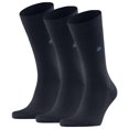 thumbnail image 1 of Burlington Calcetines hombre LEEDS Lote de 3 - lana virgen, logo, lisos, talla única, 40-46 Azul marino 40-46, 1 of 5
