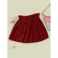 thumbnail image 3 of Wassery Toddler Girls Princess Skirt 6M 12M 18M 24M 3T 4T Baby Girls Solid Color Velvet A-Line Skirt Infant Girls Beach Party Cute Clothes, 3 of 8