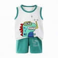 thumbnail image 4 of Kaprioy Toddler Boys 2-piece Tank Top and Shorts Set Summer Clothes Cotton Cartoon Print Kids Outfits, 4 of 4