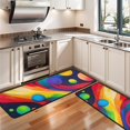 thumbnail image 3 of Kitchen Rugs Sets Of 2,Colorful Tie Dye Wave Sphere Pattern Anti Fatigue Kitchen Mat Rugs Non Slip Washable,Decorative Kitchen Floor Mats for Kitchen,Sink,Laundry,17"x47"+17"x47", 3 of 5