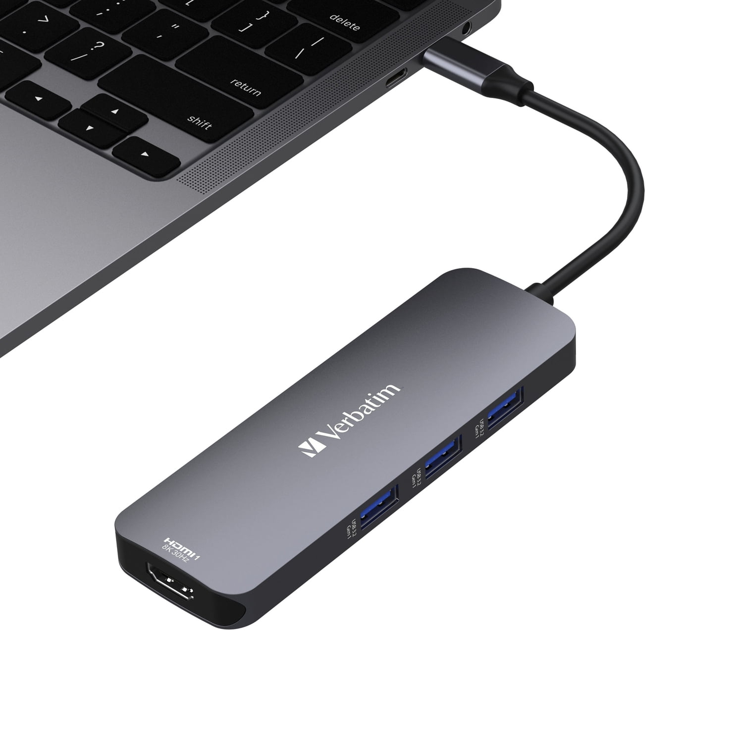 Verbatim® USB-C Pro Multiport Hub8 Port, Gray 32151