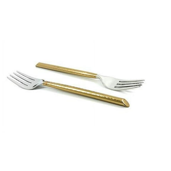 Dinner Forks Golden Cut Hammered Table Forks Set of 6