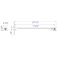 thumbnail image 2 of ALFI brand AB20WS-BN Brushed Nickel Square Wall Mounted 20" Shower Arm, 2 of 6