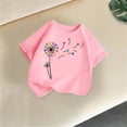 thumbnail image 4 of Fnooota Girls Cotton T-shirts, Fashion Summer Short Sleeve Casual Kids Graphic Tees Pink Size 8-10 T, 4 of 4