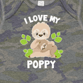 thumbnail image 4 of Inktastic Cute Sloth I Love My Poppy with Green Leaves Boys or Girls Baby Bodysuit, 4 of 5
