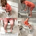 thumbnail image 2 of Asiento de entrenamiento para orinal PandaEar con escalerilla gris, 2 of 9