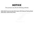 thumbnail image 2 of Transit Auto Front Rear Disc Brake Rotors and Ceramic Pads Kit for Car 2020-2022 Toyota Corolla Prius Prime K8T-104125, 2 of 11