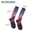 thumbnail image 4 of Fotbe Sunset Truck Highway print Women's Men's Novelty Crew Socks Cotton Socks Knee High Socks for Walking,Running,Nurses,Pregnancy, 4 of 8