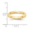 thumbnail image 3 of Auriga Fine Jewelry 14K Yellow Gold 3mm Lightweight Half Round Wedding Band for Women Size 10, 3 of 5