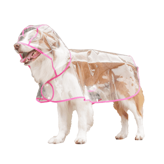ELORIAH Dog Raincoat,Waterproof Fabric for Ultimate Protection Dog Rain Jacket,Hooded Design with Leash Hole for Convenience Pet Raincoat,M