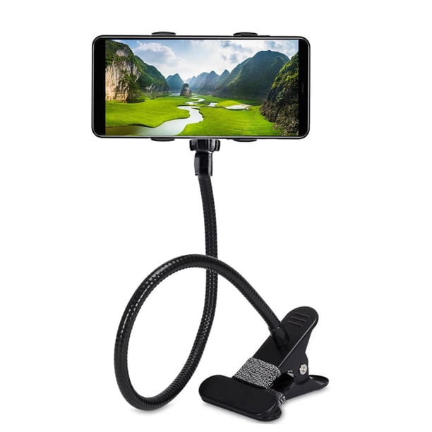 Selfdee Soporte Para Teléfono Celular Soporte Perezoso Giratorio De 360 Grados Universal Flexible Brazos Largos Montaje Con Clip Soporte Para Teléfonos Con Cuello De Cisne Para Cama Brazo Flexible A