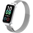 thumbnail image 2 of Correa de repuesto de metal para pulsera inteligente Amazfit Band 7, color plateado., 2 of 7