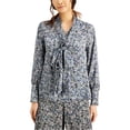 thumbnail image 1 of Blusa Floral I-N-C para mujer azul mediana, 1 of 1