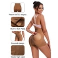 thumbnail image 7 of GAI YI Women's High Waist Seamless Butt Lifter Shorts with Removable Hip Pads - Tummy Control Shapewear Brown Size XL, 7 of 7
