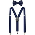thumbnail image 1 of Suspenders For Men,Women Adjustable Suspends Bow Tie Set Solid Color Y Shape, 1 of 5