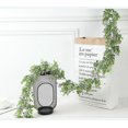 thumbnail image 2 of Trenza de ratán artificial con flor de plástico, hoja de eucalipto, hoja de plata, decoración del hogar de boda, flor púrpura JM, 2 of 5