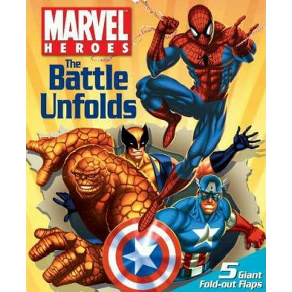 Pre-Owned Marvel Heroes the Battle Unfolds Fold-Out Flap Book (Hardcover) 0794413064 9780794413064