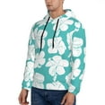 thumbnail image 3 of Uemuo Vintage Floral Pattern Men's Hoodie - Casual Pullover Hoodie with Kangaroo Pocket, Stylish Hooded Sweatshirt for Everyday Wear-4X-Large, 3 of 7