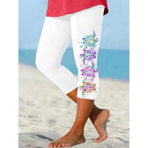 Pantalones de yoga de playa de la serie Seaside, holgados y cómodos, con estampado 3D de borde y verano