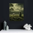 thumbnail image 4 of COMIO Jesus and Lamb Canvas Wall Art Jesus Running After Lost Lamb Picture poster Canvas Christian Home Decor  Unframed, 4 of 4