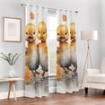 thumbnail image 6 of Ducks Leaves Water Blackout Curtain Panels Drapes Privacy Assured with Light Filtering Curtains for Living room Bedroom Bathroom Window, 6 of 6