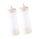 thumbnail image 4 of 2 botellas exprimibles para condimentos, de alimenticio, vacías, con tapa, transparentes, dispensadoras de condimentos para aceite, ketchup, Beige, 4 of 8