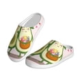 thumbnail image 2 of Fotbe Avocado Lovers Wearing Umbrella Pattern Women's Fuzzy Curly Fur Memory Foam Loafer Slippers Indoor Outdoor Slippers Winter Home Shoes-44/45, 2 of 7