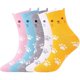 thumbnail image 2 of Burgundy 5 pares de calcetines unisex lindos de animales novedad divertidas orejas 3d para medias de patas de gato, 2 of 5