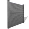 thumbnail image 2 of vidaXL WPC Garden Patio Fence Panels Barrier Square/Slanted 2 Colors 8 Models, 2 of 75