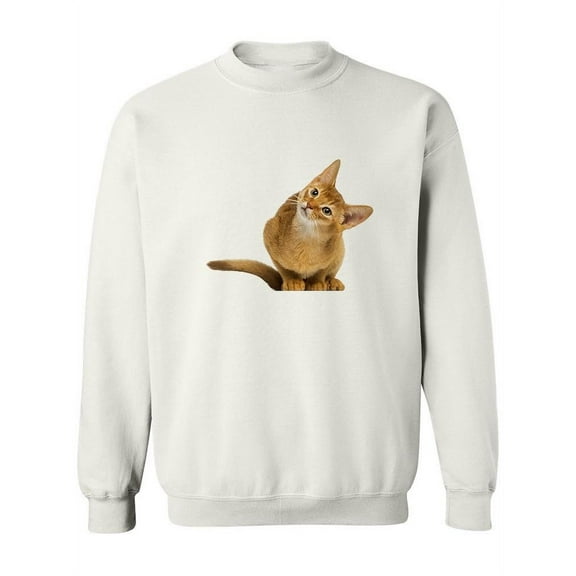 Adorable Cute Abyssinian Kitty Sweatshirt Women -Image by Shutterstock, Female Small