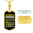 thumbnail image 3 of Issue Of Faith Stainless Steel or 18k Gold Premium Swivel Dog Tag Keychain, 3 of 16