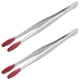 thumbnail image 1 of 2 pinzas de precisión de silicona y PVC con punta de goma para laboratorio, manualidades, pasatiempos industriales, color rojo, 1 of 5