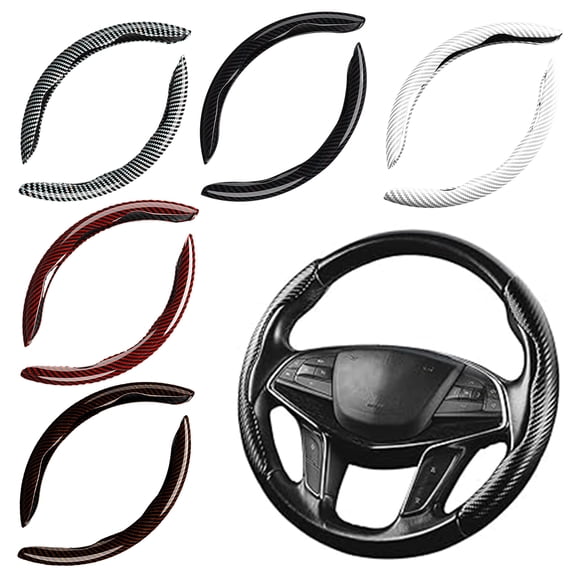 2Pcs Steering Wheel Covers - Wear-Resistant Non-Slip Comfortable Grip Ergonomic Design Universal Fit Steering Wheel Protector Car Accessory