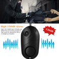 thumbnail image 4 of Alarma personal Irfora Alarma personal 120-130dB Safe Sound emergencia autodefensa seguridad llavero de alarma LED linterna para mujeres niñas niños ancianos Explorer, negro, 1 paquete Irfora Alarma personal, 4 of 5