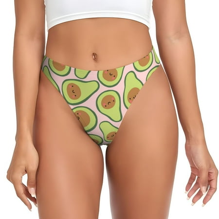 Sigee Cute Avocado for Women s G-String Panty  Low Rise  Soft Lace Perfect for Everyday Wear or Special Occasions-X-Large