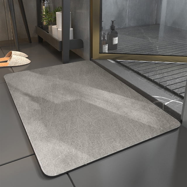 Xihbxyly Alfombrilla de Baño de Diatomeas, Antideslizante, de Secado Rápido y Absorbente, Fácil de Limpiar, Ideal para Bañera, Ducha y Lavabo. Ecológica, Material Seguro, Lavable. Medidas: 50 X 80 Cm
