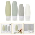 thumbnail image 3 of 4 botellas de viaje de silicona rellenables para artículos de tocador, envases vacíos para champú (60 ml, 90 ml), 3 of 5