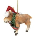 thumbnail image 3 of 3.5-Inch Moose Wearing Santa Hat and Plaid Bow Christmas Ornament, 3 of 5