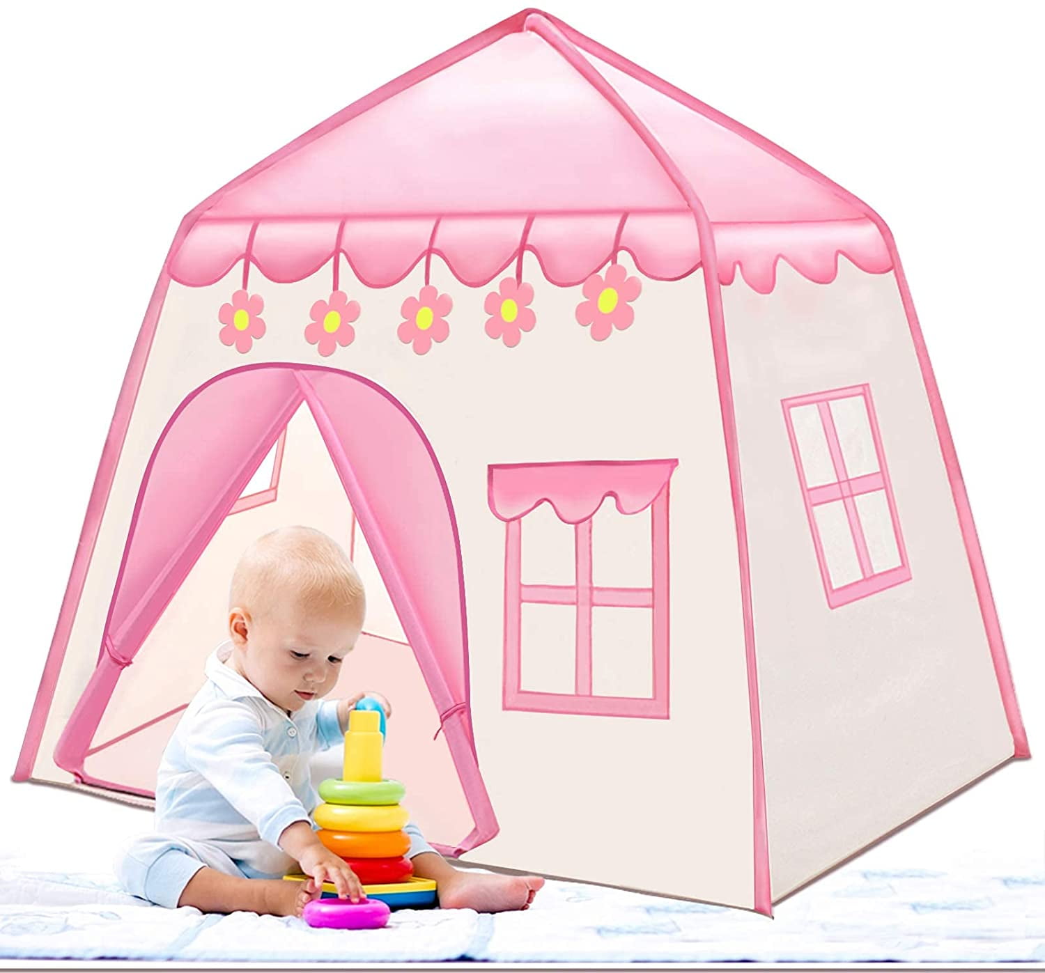 Lowestbest Kids Children Tent, Kids Play House with Carry Bag for Girls Boys, Pink Lowestbest Kids Children Tent, Kids Play House with Carry Bag for Girls Boys, Pink