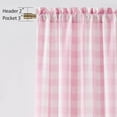 thumbnail image 5 of Pink White Buffalo Plaid Semi Sheer Curtains 84 Inches Long,Lovely Girls Room Buffalo Check Drapes,Farmhouse Bedroom Living Room Window Treatment,Rod Pocket,Pink/White(Pack of 2), 5 of 8