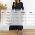 thumbnail image 3 of Zpanxa Winter Dresses for Women, Crew Neck Long Sleeve Smocked Waist Tiered A Line Midi, 3 of 8