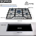 thumbnail image 2 of SUPRA Parrilla A Gas Empotrable PIACERE STEEL 76 Acero Inoxidable 5 Quemadores Con Triple Flama Plata 76 cm, 2 of 8