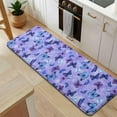 thumbnail image 5 of Purple Butterfly Pattern Kitchen Rug Mat,Kitchen Runner Rugs Non Skid Washable,Decorative Kitchen Floor Mats for Kitchen,Sink,Laundry,17"x47.2", 5 of 7