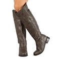 thumbnail image 6 of Breckelles Rider-82 New Women Crinkle Leatherette Round Toe Riding Thigh High Boot, 6 of 6