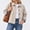 Creamy White, variant on Women's Short Trench Jacket 2026 Cropped Single Breasted Coat with Classic Collar Pockets Long Sleeves Lightweight Casual Outerwear
