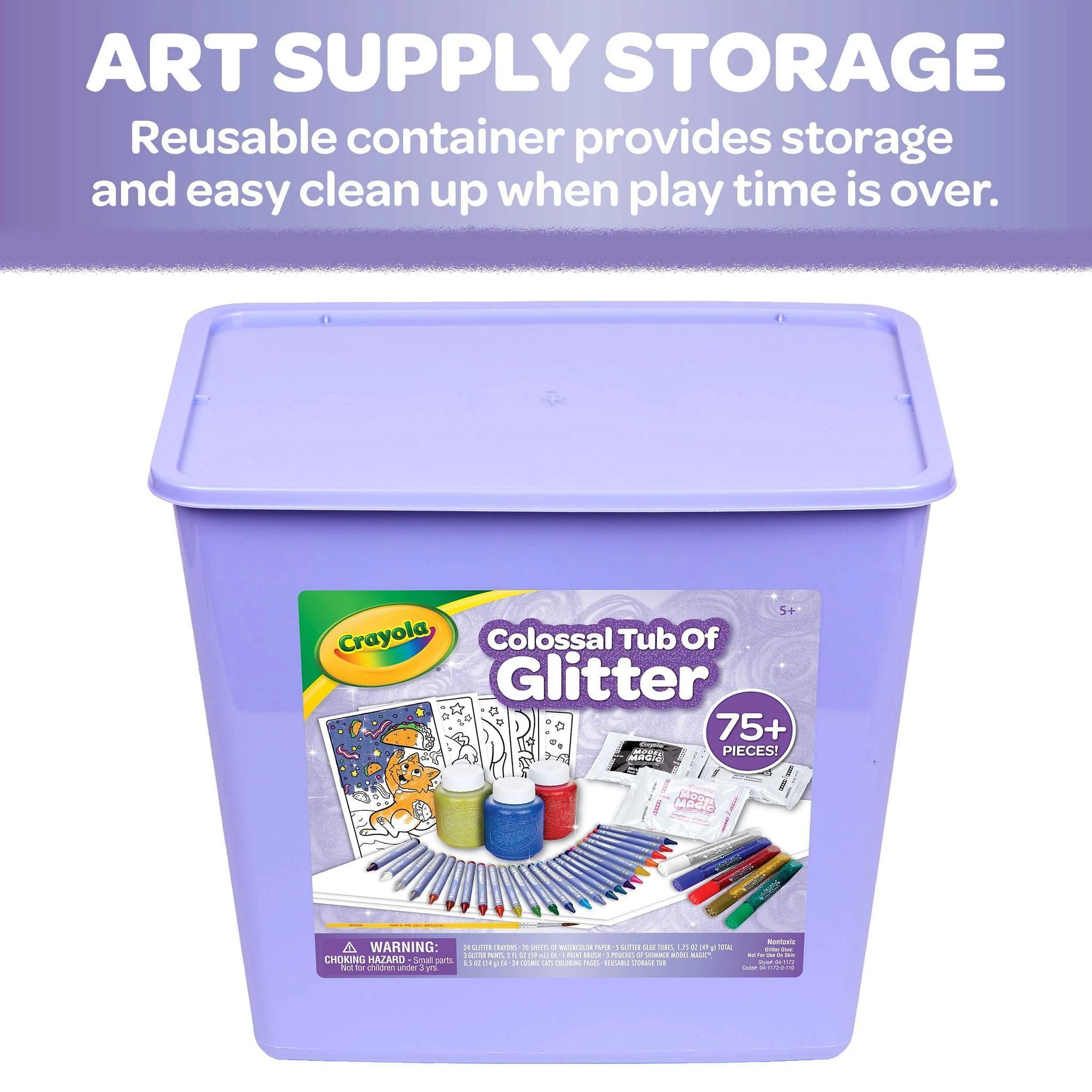  Crayola All That Glitters Art Case Coloring Set, Toys, Gift for  Kids Age 5+ : Toys & Games